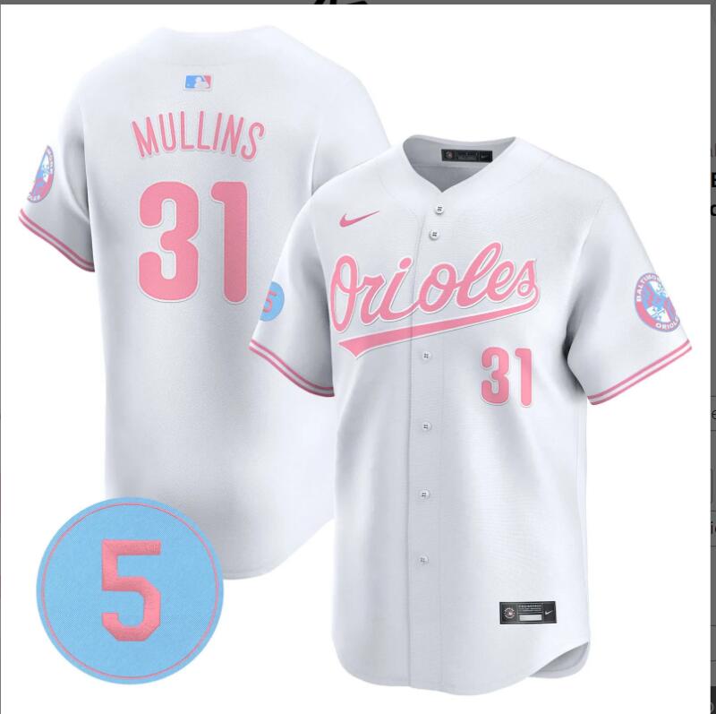 Men Baltimore Orioles #31 Mullins white 2024 Nike MLB jersey
